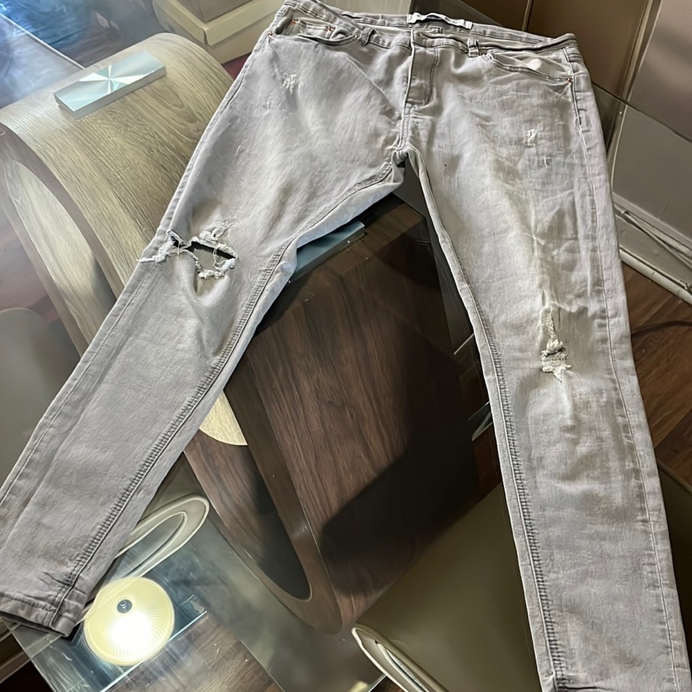 Womens grey skinny jeans